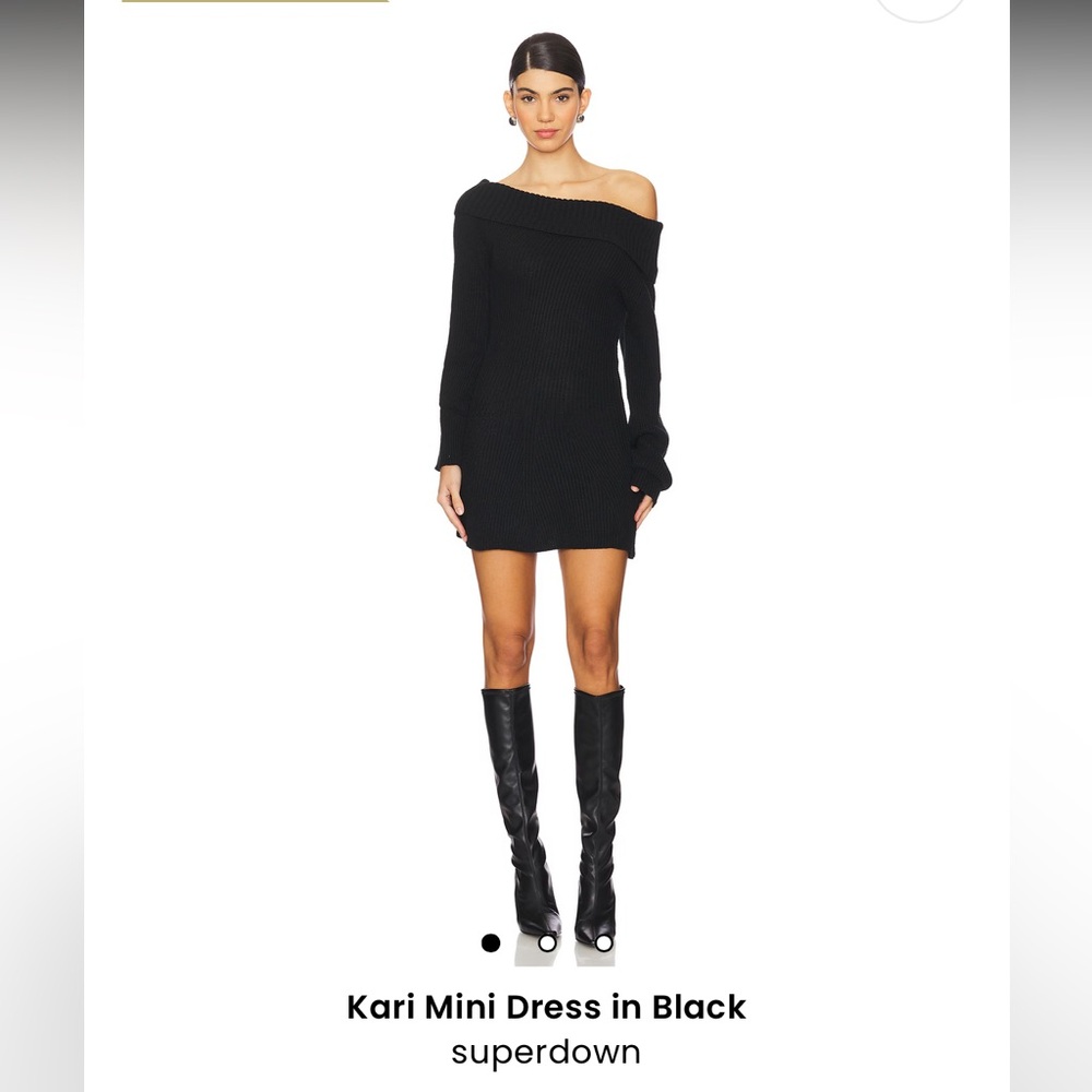 Superdown off the shoulder mini sweater dress
